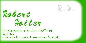 robert holler business card
